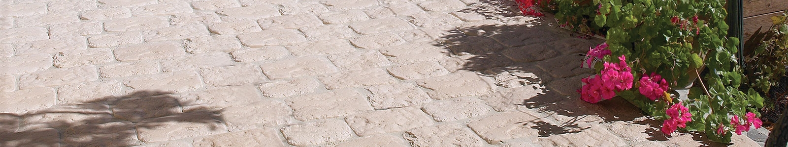 Terrasse en pavé Médiéval blanc écru